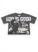 Papercut Kid's Kid's God Is Good Corpped T-Shirt In Gray