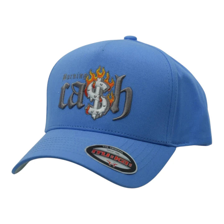 MUKA 'Burning Cash' Snapback Hat (Sky Blue) S4455 - FRESH N FITTED