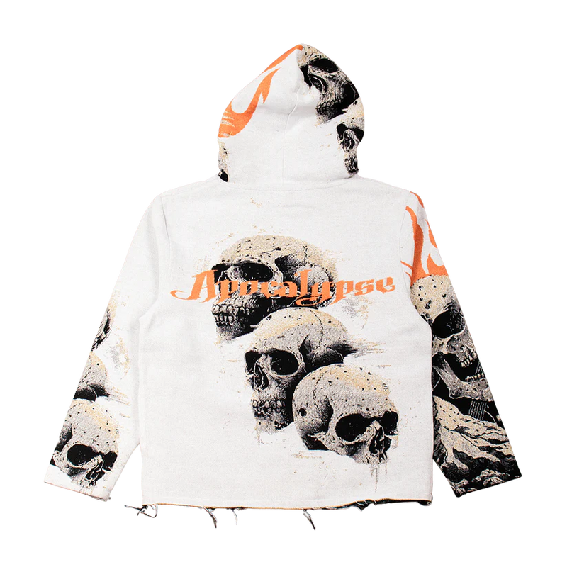 Majestik 'Rock Life' Tapestry Hoodie (Off White) TH2482 - FRESH N FITTED