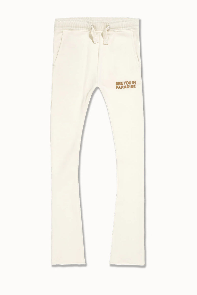 Jordan Craig Kids 'SYIP Tonal' Stacked Sweatpants (Bone) 8899LK/LB - FRESH N FITTED