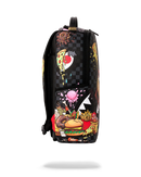 Sprayground Looney Tunes Tazmanian Devil Lunch Break backpack featuring Taz image and vibrant design, accessory for fans.