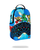 Sprayground Pac-Man official collaboration backpack with colorful graphic design and adjustable straps, stylish accessories for everyday use.