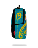 Sprayground Pink Panther Art Heist backpack with pink and black design, featuring cartoon Pink Panther character and artistic details.