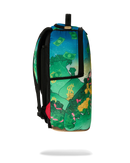 Sprayground Richie Rich Shark Stacks backpack with colorful shark design and adjustable straps, stylish accessory for everyday use.