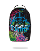 Sprayground Star Wars Vader Graff Stack backpack with bold graphic design, featuring Darth Vader artwork on a stylish accessory.