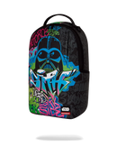 Sprayground Star Wars Vader Graff Stack backpack with bold graphic design and multiple compartments, durable accessories for everyday use.