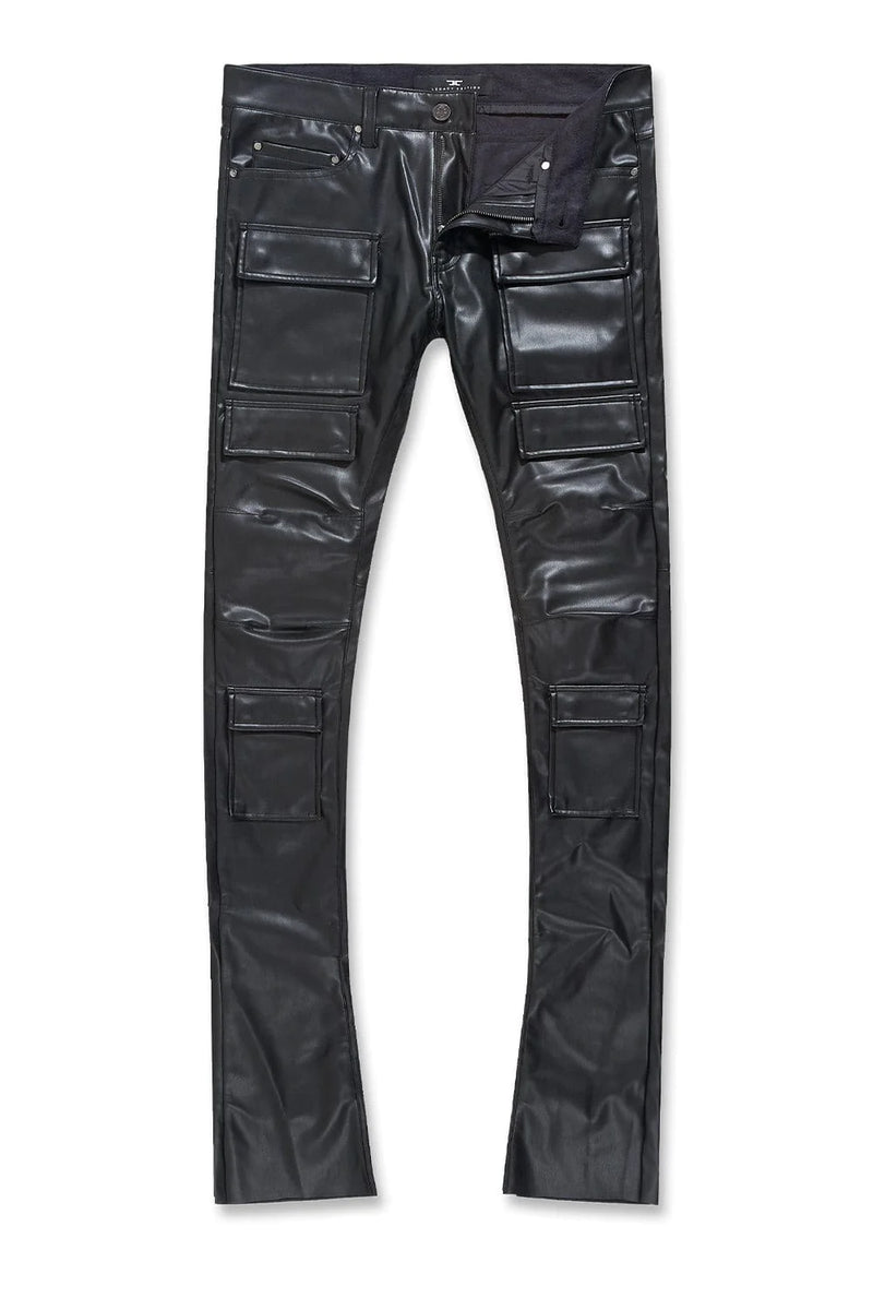 Ross - Thriller Cargo Stacked Pants (Black) JRF1121 - Fresh N Fitted Inc