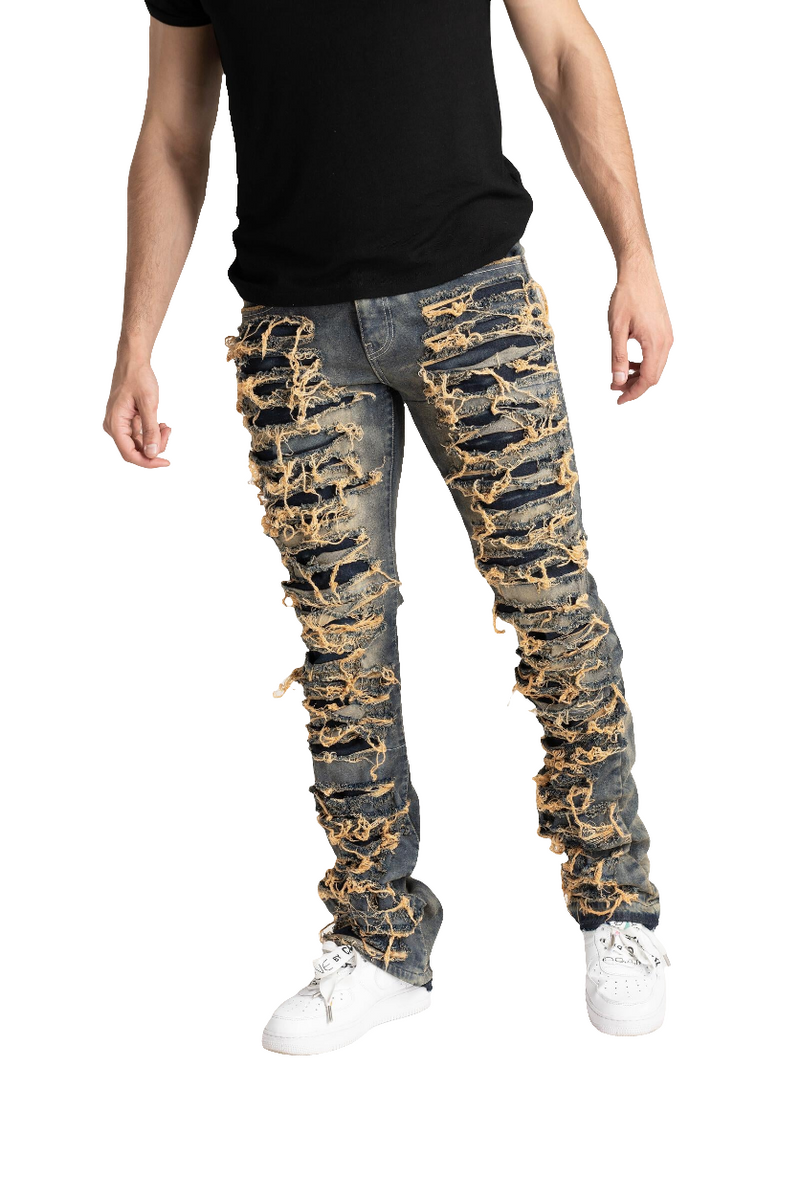 Taker 'Multi R&R' Stack Denim (Taupe) B2086 - FRESH N FITTED