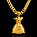 Mint 18K Gold Plated Fashion Money Bag Chain/Charm