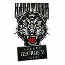 FRESH N FITTED white cotton lycra tee with a black panther graphic and 'Hard Tiger' text, embellished with rhinestones.