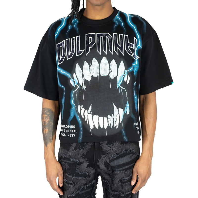 DVMT 'Grillz' Cropped T-Shirt (Black) 751-131 - FRESH N FITTED