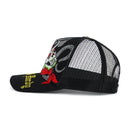 Ed Hardy 'Cowboy Skull' Rhinestone Trucker Hat (Black) EHH0001-50RS - FRESH N FITTED