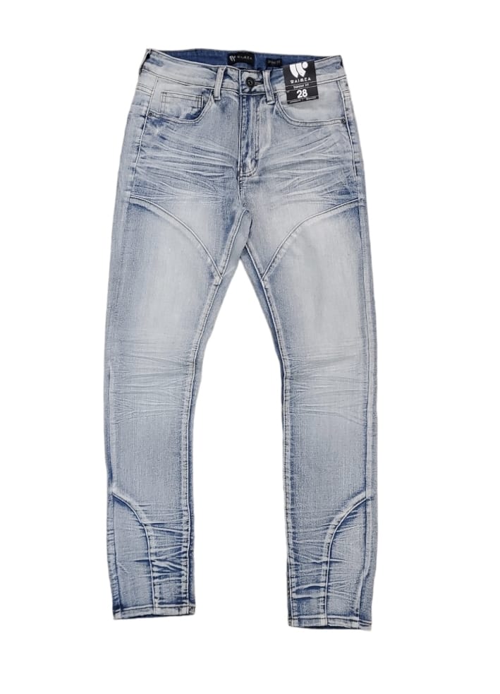 Waimea Plain Skinny Fit Denim (V.Blue) AOM5740D - Fresh N Fitted Inc