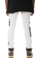 KDNK Patched Denim (White) KNB3195 - Fresh N Fitted Inc