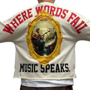 Switch 'Music Speaks' Cropped Tee (Cream) SW5103 - FRESH N FITTED