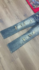 BKYS 'Start' Cropped Rhinestone T-Shirt (Red) T1368