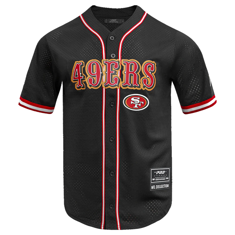 Pro Standard 'San Francisco 49ers Classic Mesh Button Down' Jersey (Black) FS41410077 - FRESH N FITTED