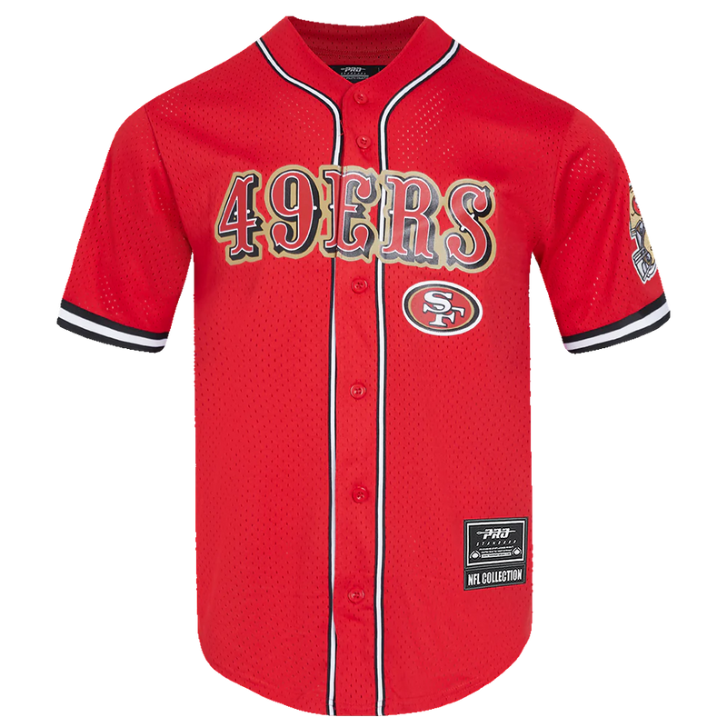 Pro Standard 'San Francisco 49ers Classic Mesh Button Down' Jersey (Red) FS41410077 - FRESH N FITTED