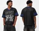Papercut 'Saint' Cropped Jersey T-Shirt (Black) A418FM