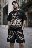 Highly Undrtd Saints & Sinner T-Shirt In Black US6104 - FRESH N FITTED