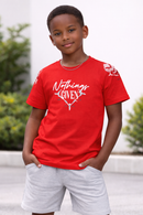 Highly Undrtd Kids Nothing Given T-Shirt Red US6108K - FRESH N FITTED