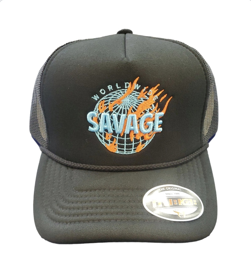 Muka 'Savage' Trucker Hat (Black) TN5339A - Fresh N Fitted Inc