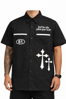 Switch Turbo Woven Shirt Black SS5309 - FRESH N FITTED