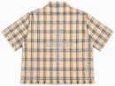 Copper Rivet Fray Holy Saint Short Sleeve Shirt with Stones In Brown 612003 - FRESH N FITTED