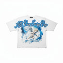 Papercut 'All Day Every Day' Oversized Cropped T-Shirt (White)