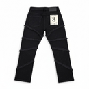 FWRD Kids 330385K/LK 'Fray Crystal' Slim Straight Denim (Jet Black) - FRESH N FITTED