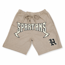 Rebel Minds 'Spartans Washed' Shorts (Taupe) 610-11926 - FRESH N FITTED