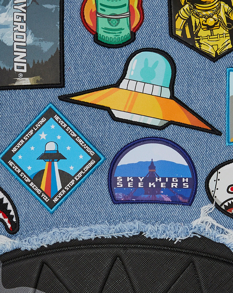 SPRAYGROUND 'Denim Tear 3am Patches' Backpack (910B8302NSZ)