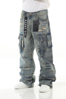 Stylo Blue Buckled Baggy VTR 3 BKL (Blue) - FRESH N FITTED