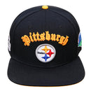 Pro Standard Pittsburgh Steelers Old English Logo Snapback Hat (Black) FPS742699 - Fresh N Fitted Inc