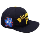 Pro Standard Pittsburgh Pirates Old English Snapback Hat (Black) LPP733710 - Fresh N Fitted Inc