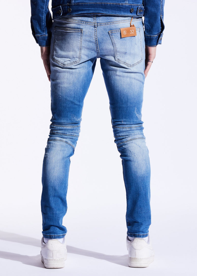Crysp 'Skywalker' Biker Denim (Restitched) - Fresh N Fitted Inc