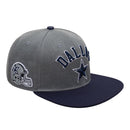 Pro Standard Dallas Cowboys Stacked Logo Snapback Hat (Gray) FDC740847 - Fresh N Fitted Inc