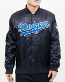 Los Angeles Dodgers World Series Logo Satin Jacket (Black) LLD632060 - Fresh N Fitted Inc