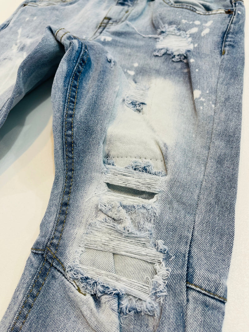 Evolution Kids Distressed Denim (Ice Blue) EV-33600K/LK - Fresh N Fitted Inc