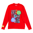 Bleecker & Mercer 'Peace' Long Sleeve T-Shirt (Red) TP1172 - Fresh N Fitted Inc