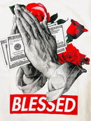 3Forty Inc. 'Praying Blessed' T-Shirt (White) 8044 - Fresh N Fitted Inc
