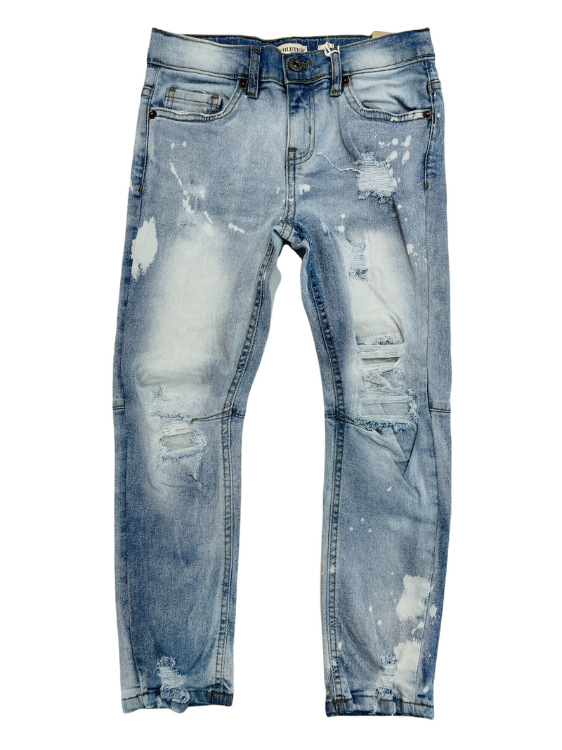 Evolution Kids Distressed Denim (Ice Blue) EV-33600K/LK - Fresh N Fitted Inc