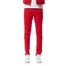 Copper Rivet Ripped Denim (Red) 913211 - Fresh N Fitted Inc