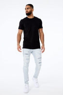 Sean - Crushed & Rolled Denim (Ice White) JS1095 - Fresh N Fitted Inc