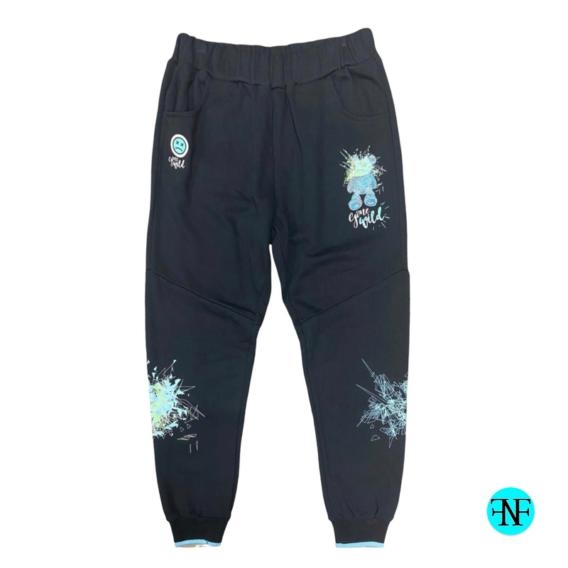 BKYS Kids 'Gone Wild' Sweat Pants (Black) P401B/T - Fresh N Fitted Inc