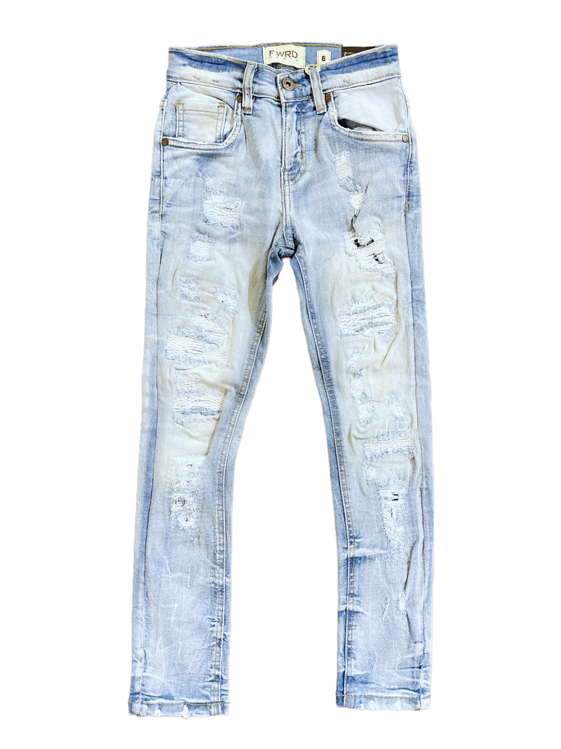 FWRD Kids 'Gashed' Denim (Ice Blue) R-33705K/ FW-33705K - Fresh N Fitted Inc